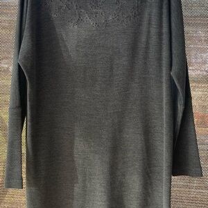 Liz Claiborne Gray Textured Knit